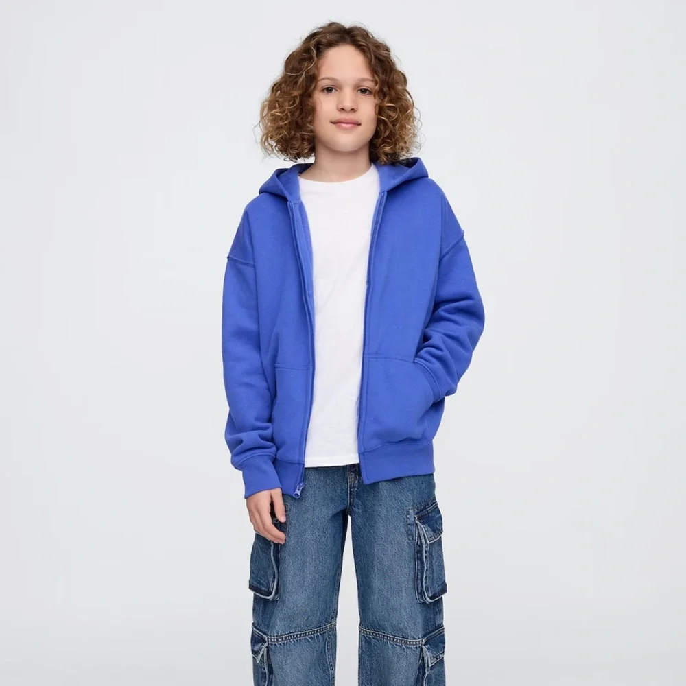 🧡 Gap Sweatsuit VintageSoft Zip Hoodie Dazzling Blue Kids Size XXL (14/16)